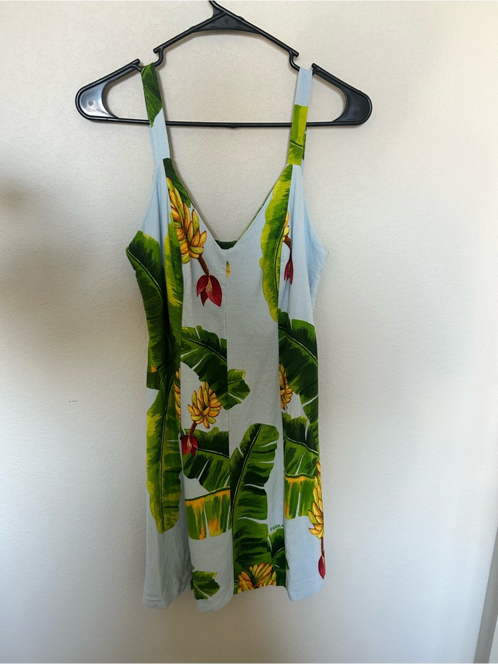 FARM Rio Tropical Floral Slip Dress - Light Blue, Green & Yellow